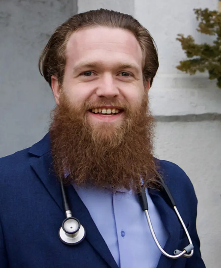 Dr. Fisher treating a patient